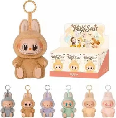 Originale Autentico Popmart Labubu Mostri Emozionanti Sedile Macaroni Scatole Cieco Figura Plüsch Bambola Carini Giocattoli Scatole Misteriose