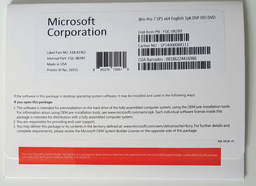32+64 lingue del pacchetto professionale dell'OEM di Windows 7 del bit multi con il DVD