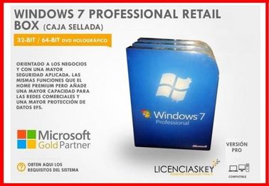 Versione globale di vendita al dettaglio di Microsoft Windows 7 di area, disco di vendita al dettaglio di Windows 7 per il computer portatile