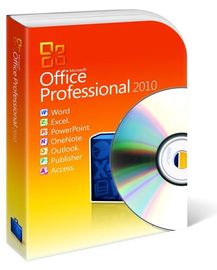 Scatola di vendita al dettaglio del sistema informatico Microsoft Office 2010, versione completa al minuto di sig.ra ufficio 2010