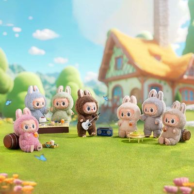 POPMARTS Autentici mostri Labubu emozionanti Macaroni Scatole cieca Figura Bambola di peluche Giochi carini Scatole misteriose