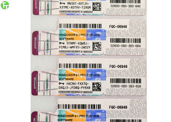 Sistema operativo al minuto inglese di vittoria 8,1 del pacchetto dell'OEM del professionista di Microsoft Windows 8,1 di chiave della licenza