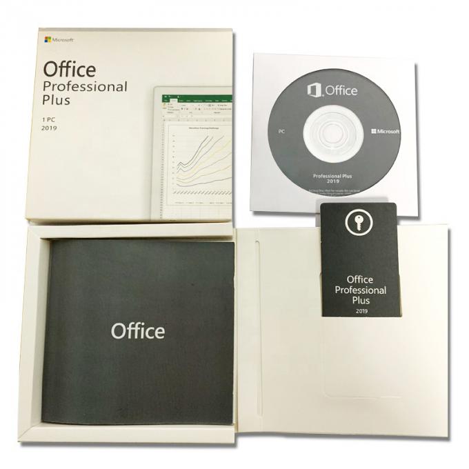 Professionista più il pacchetto della scatola di vendita al dettaglio di visione 2019 di Microsoft Office del software di download